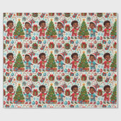 Black Boy Joy Holiday Gift Wrapping Cadeaupapier (Vlak)