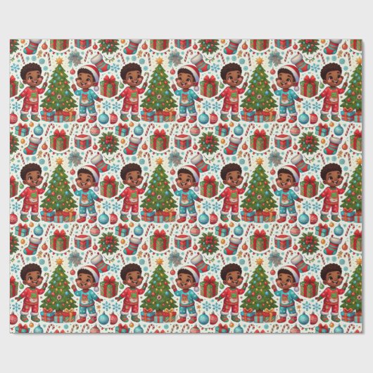 Black Boy Joy Holiday Gift Wrapping Cadeaupapier (Vlak)
