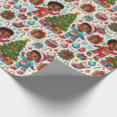 Black Boy Joy Holiday Gift Wrapping Cadeaupapier (Hoek)