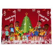 Black Boy Joy Kerstmis Groot Cadeauzakje (Voorkant)