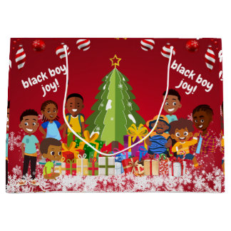 Black Boy Joy Kerstmis Groot Cadeauzakje