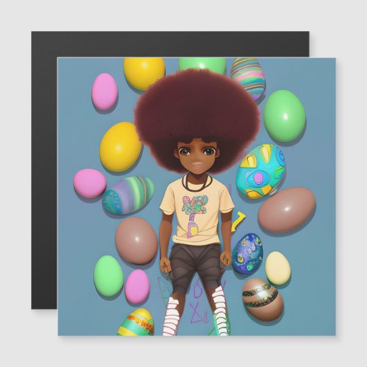 Black Boy Melanin Bruh Easter Hunt Basket (Voorkant / Achterkant)