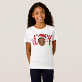 Black Boy Melanine Jongens Kersttrui X-mas Fun T-shirt (Voorkant volledig)