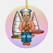 Black Boy Sailor Keramisch Ornament (Voorkant)