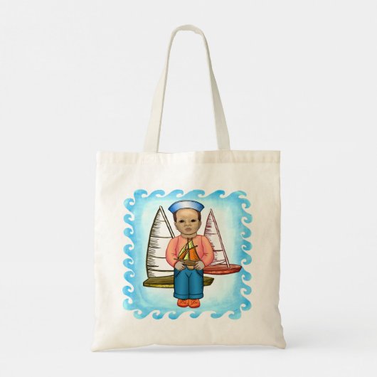 Black Boy Sailor Tote Bag (Achterkant)
