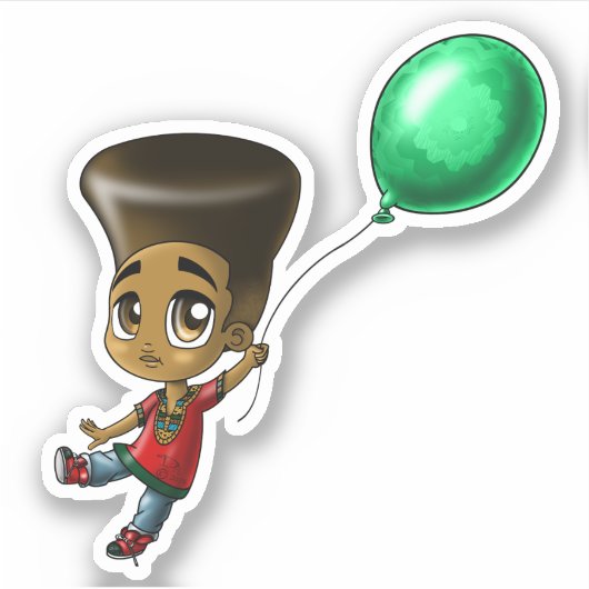 Black Boy Sticker (Voorkant)