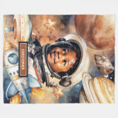 Black Boys 'Rocket Blanket Waterverf Slaapkamer Gi Fleece Deken (Voorkant (Horizontaal))