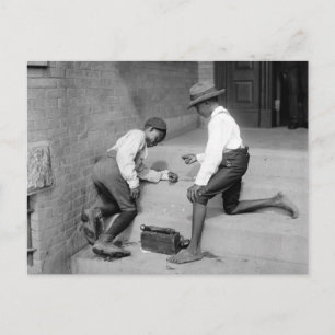 Black Boys Shooting Craps 1901 Briefkaart