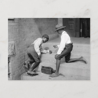 Black Boys Shooting Craps 1901 Briefkaart