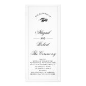Black branch Old Money wedding program Reclamekaart (Voorkant)