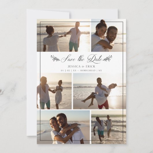 Black Branches Chic Collage 6 Foto's Wedding (Voorkant)