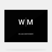 Black Branded Logo | onderneming Acryl Bord (Voorkant)