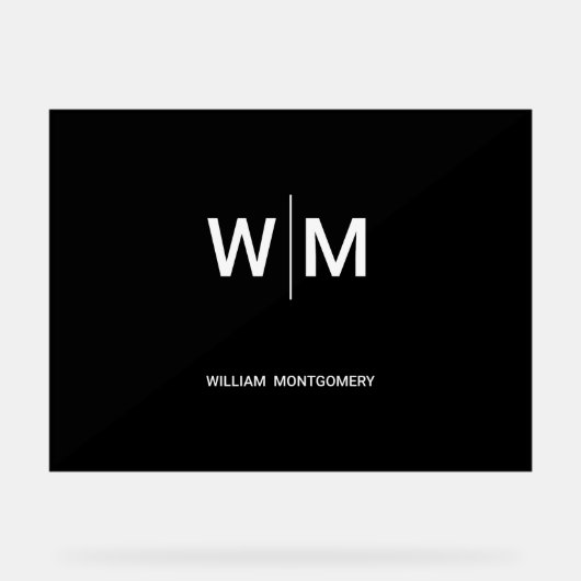 Black Branded Logo | onderneming Acryl Bord (Voorkant)