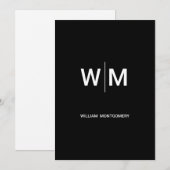 Black Branded Logo | onderneming Feestdagenkaart (Voorkant / Achterkant)