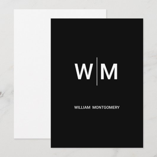 Black Branded Logo | onderneming Feestdagenkaart (Voorkant / Achterkant)