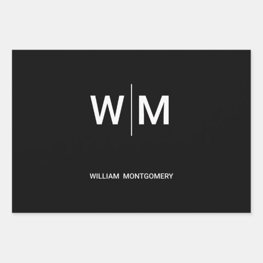 Black Branded Logo | onderneming Inpakpapier Vel (Voorkant)