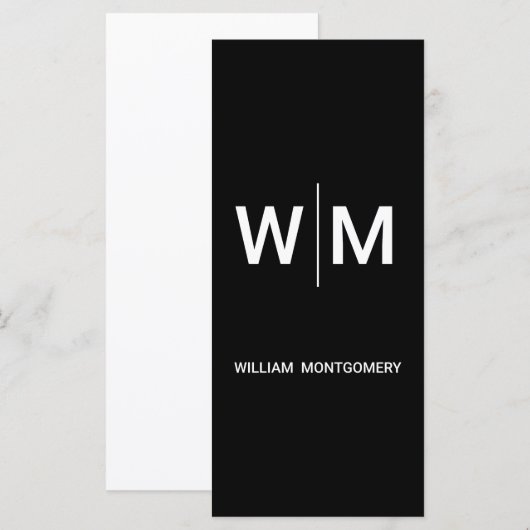 Black Branded Logo | onderneming Menu (Voorkant / Achterkant)