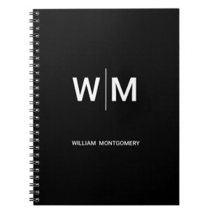 Black Branded Logo onderneming Notitieboek