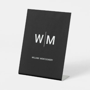 Black Branded Logo onderneming Reclamebord Met Voetstuk