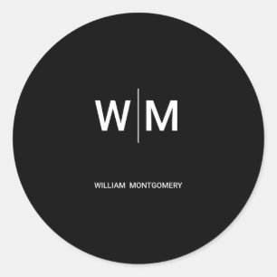 Black Branded Logo   onderneming Ronde Sticker