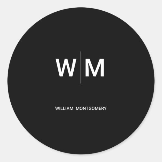 Black Branded Logo | onderneming Ronde Sticker (Voorkant)