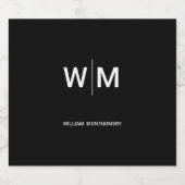 Black Branded Logo | onderneming Sparkling Wijnetiket (Enkel label)