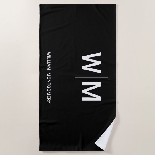 Black Branded Logo | onderneming Strandlaken (Voorkant)