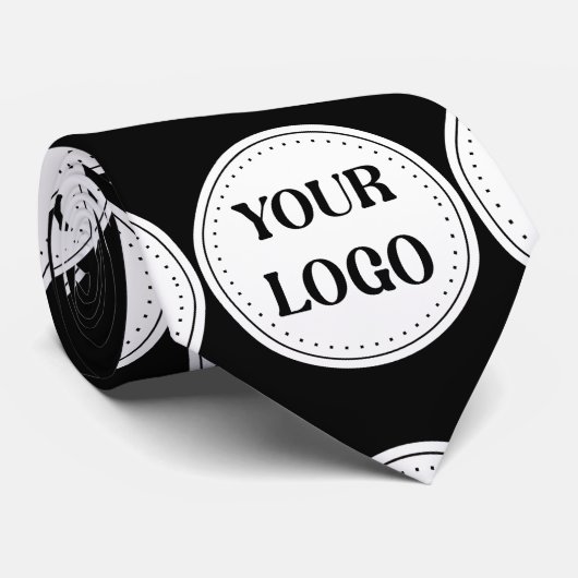 Black Branded Logo | onderneming Stropdas (Opgerold)