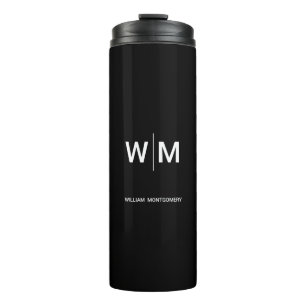Black Branded Logo onderneming Thermosbeker