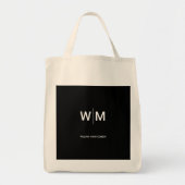 Black Branded Logo | onderneming Tote Bag (Voorkant)