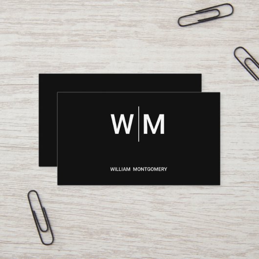 Black Branded Logo | onderneming Visitekaartje (Voorkant / Achterkant in situ)