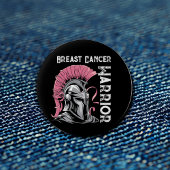 Black Breast Cancer Warrior Ronde Button 5,7 Cm