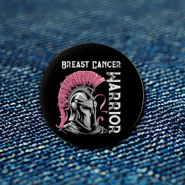 Black Breast Cancer Warrior Ronde Button 5,7 Cm