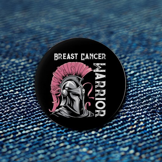 Black Breast Cancer Warrior Ronde Button 5,7 Cm