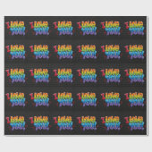 Black Brick Graffiti “I Love You! “ Cadeaupapier (Vlak)