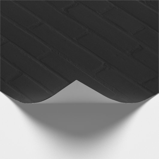 Black Brick Wall Cadeaupapier (Hoek)