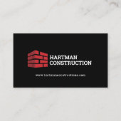 Black Brick WALL Construction Contractor Visitekaartje (Voorkant)