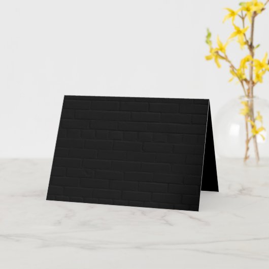 Black Brick Wall Kaart (Gele Bloem)