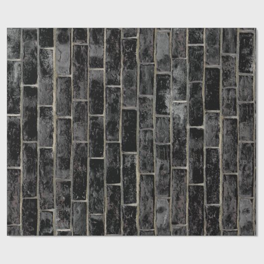 Black Brick Wall patroon Cadeaupapier (Vlak)