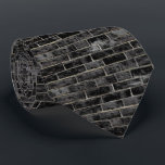 Black Brick Wall patroon Stropdas<br><div class="desc">Dit coole stropdas is versierd met een wit baksteenwandpatroon. Perfect cadeau voor een bouwvakker,  bouwer of moer.</div>