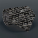 Black Brick Wall patroon Stropdas<br><div class="desc">Dit coole stropdas is versierd met een wit baksteenwandpatroon. Perfect cadeau voor een bouwvakker,  bouwer of moer.</div>