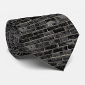 Black Brick Wall patroon Stropdas (Opgerold)