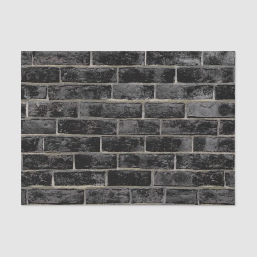 Black Brick Wall patroon Tissuepapier (Voorkant)