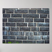 Black Brick Wall textuur Poster (Voorkant)