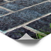 Black Brick Wall textuur Poster (Hoek)