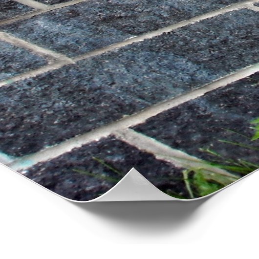 Black Brick Wall textuur Poster (Hoek)