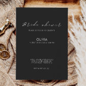 Black Bridal Shower-uitnodiging Kaart