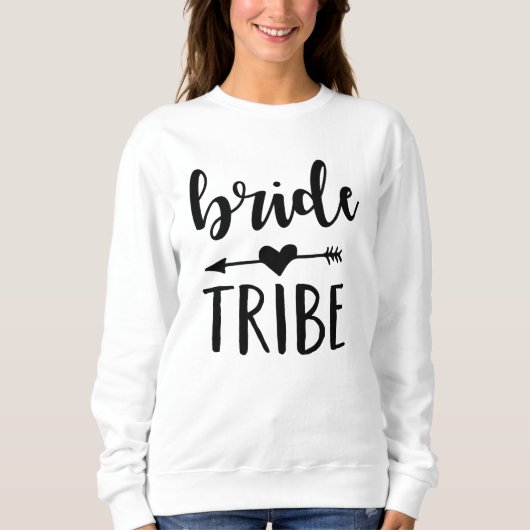 Black Bride Tribe Bachelorette Party Sweatshirt (Voorkant)
