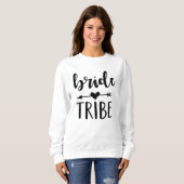 Black Bride Tribe Bachelorette Party Sweatshirt (Voorkant volledig)
