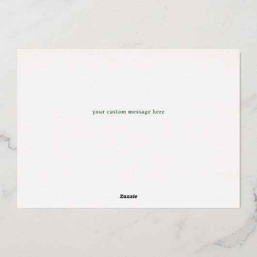 Black Bright Stripes and Scallops Landscape Photo Folie Feestdagenkaart (Achterkant)